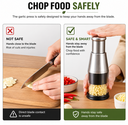 Cookliy Hand Press Chopper — Stainless Steel Blade