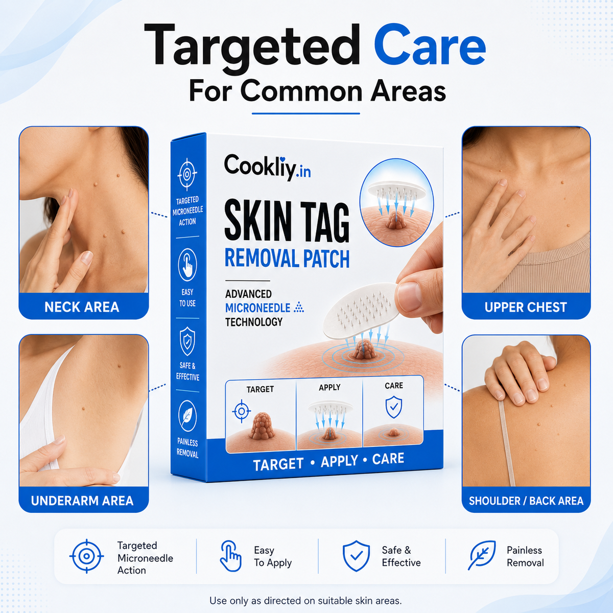 Cookliy Skin Tag Removal Patches – Advanced Microneedle Technology